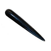 Pointe ou Bton de Massage en Obsidienne Noire Lisse (10 cm environ)