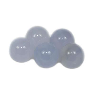 Calcédoine Bleue Perle Non Percée 6 mm (Lot de 10 perles)