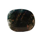 Agate Mousse galet pierre plate (3  4 cm)