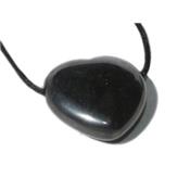 Pendentif Coeur Hmatite - 25x25x10 mm - sans mtal