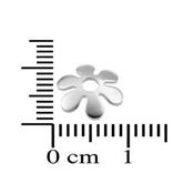 Coupelle Fleur de 9 mm avec trou en Argent 925 (Lot de 2 coupelles)