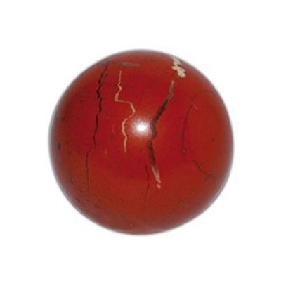 Boule en pierre de Jaspe Rouge (4 cm) avec socle