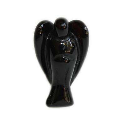 Ange en pierre d'Agate Noire (5 cm)
