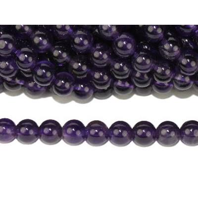 Améthyste Perle Ronde Lisse Percée 4 mm (Lot de 20 perles)