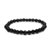 Bracelet Obsidienne Noire en Pierre Boule de 6 mm