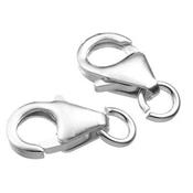 Fermoir Mousqueton Poire 11,1x6,1 mm et Anneau ouvert en Argent 925