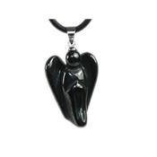 Pendentif Ange en pierre d'Hmatite (2 cm)