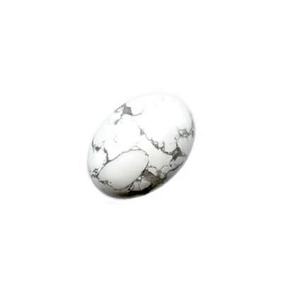 Howlite Blanche cabochon pierre polie 18x13 mm