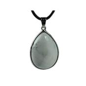 Pendentif en Howlite Blanche Goutte cerclée