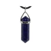 Pendentif Pointe en Lapis Lazuli montage argenté (3,5 à 4 cm)