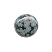 Cabochon rond 18 mm en Obsidienne Neige pierre gemme