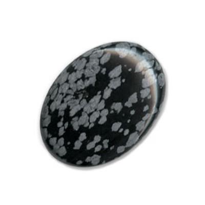 Obsidienne Neige cabochon pierre polie 40x30 mm