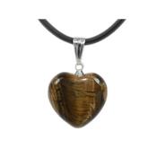 Pendentif Coeur en Oeil de Tigre (1,8 cm)