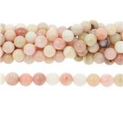 Opale Rose Perle Ronde Lisse Percée 4 mm (Lot de 20 perles)
