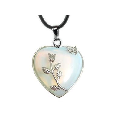 Pendentif Coeur en Opalite (3 cm) Romantic