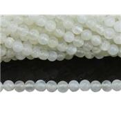 Pierre de Lune Blanche Perle Ronde Lisse Percée 4 mm (Lot de 20 perles)