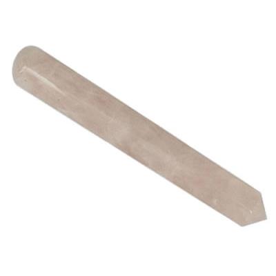 Pointe ou Bâton de Massage en Quartz Rose Facetté (10 à 12 cm)