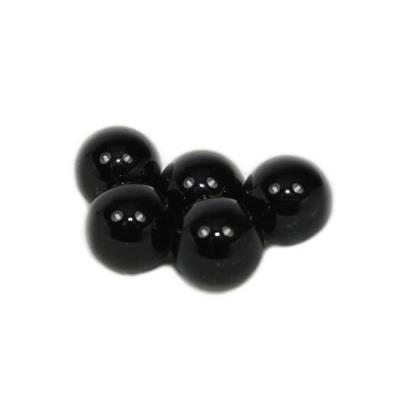 Tourmaline Noire Perle Ronde Lisse Non Percée 8 mm (Lot de 10 perles)