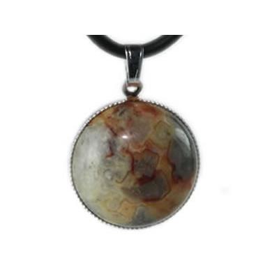 Agate Crazy Lace Pendentif Cabochon rond 18 mm Harmony