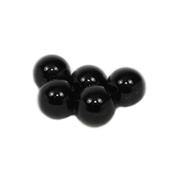 Agate Noire Perle Ronde Lisse Non Percée 8 mm (Lot de 10 perles)