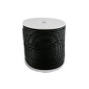 Bobine de Fil en Coton Ciré Noir - Diamètre 1,5 mm (80 mètres environ)