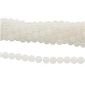 Jade Blanc Perle Ronde Lisse Percée 10 mm (Lot de 5 perles)