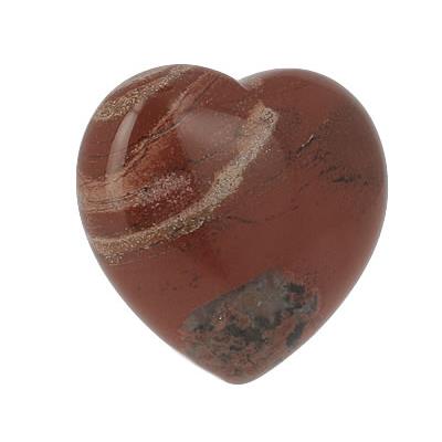 Jaspe Rouge galet pierre Coeur (4,5 cm)