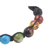 Bracelet 7 Chakras en Pierre Boule de 8 mm style Shamballa