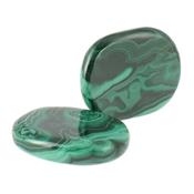 Malachite galet pierre plate (4 à 4,5 cm)