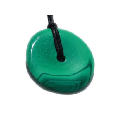 Malachite Pendentif Pi Chinois de 2 cm