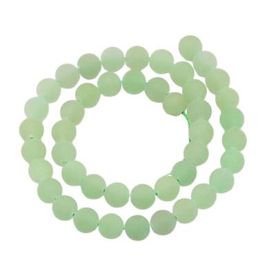 Aventurine Verte Perle Givrée Percée de 8 mm (Lot de 5 perles)