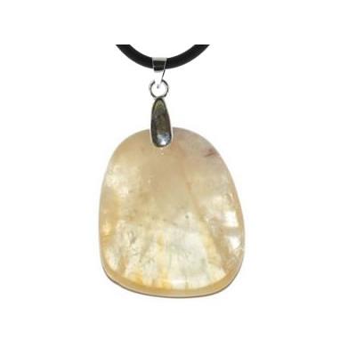 Pendentif de Citrine pierre plate