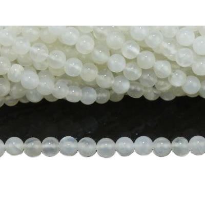 Pierre de Lune Blanche Perle Ronde Lisse Percée 10 mm (Lot de 5 perles)