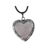 Pendentif Coeur en Quartz Rose (3 cm) Romantic