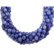 Sodalite Perle Facettée Percée 8 mm - 64 Facettes (Lot de 10 perles)