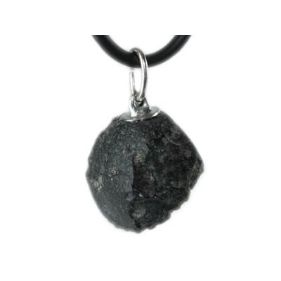 Tectite Noire ou Tektite Pendentif pierre brute