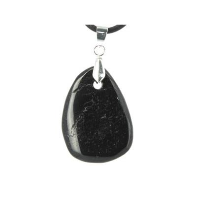 Pendentif de Tourmaline Noire pierre plate