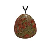 Pendentif d'Unakite pierre plate