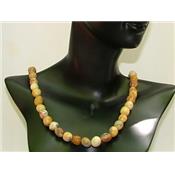 Collier Agate Crazy Lace pierres roules
