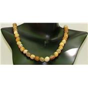 Collier Agate Crazy Lace pierres roulées