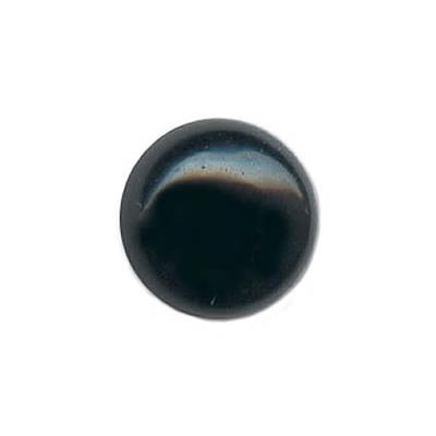 Cabochon rond 18 mm en Agate Noire pierre gemme