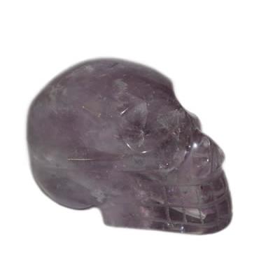 Crâne de Cristal en pierre d'Améthyste (2,5 à 3 cm)