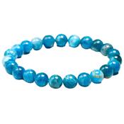 Bracelet Apatite Bleue Claire en Pierre Boule de 8 mm