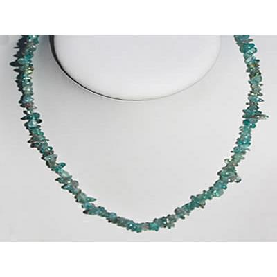 Collier Apatite Bleue en Pierre Baroque