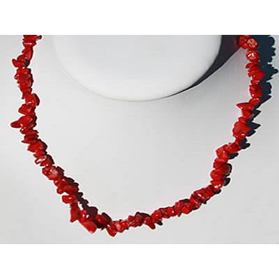 Collier Corail Rouge en Pierre Baroque