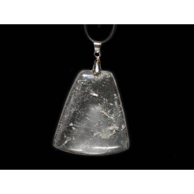 Pendentif de Cristal de Roche pierre plate Trapezoid