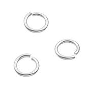 Anneau Simple Rond Ouvert 7 mm en Argent 925 (Lot de 10 anneaux)