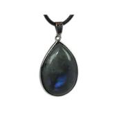 Pendentif en Labradorite Goutte cerclée