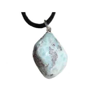 Larimar Pendentif pierre roulée (1,5 à 2 cm)