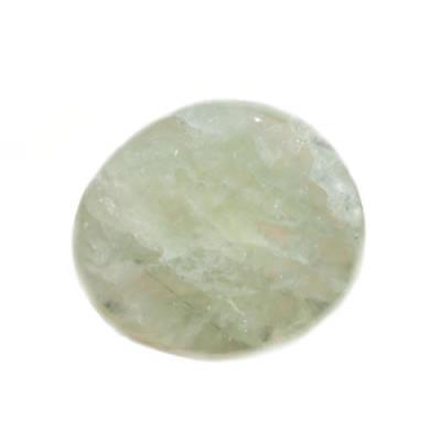 Préhnite galet pierre plate (3 à 4 cm)